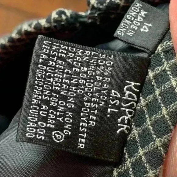 Kasper pencil skirt size 14 grid check career - Picture 8 of 9